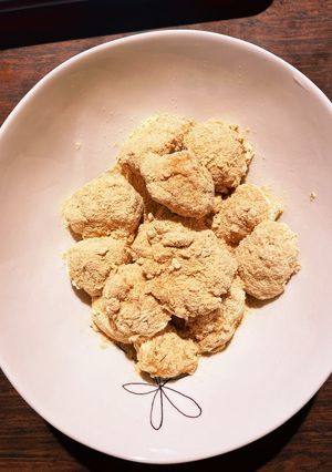 オオバコできな粉豆腐もち-レシピのメイン写真