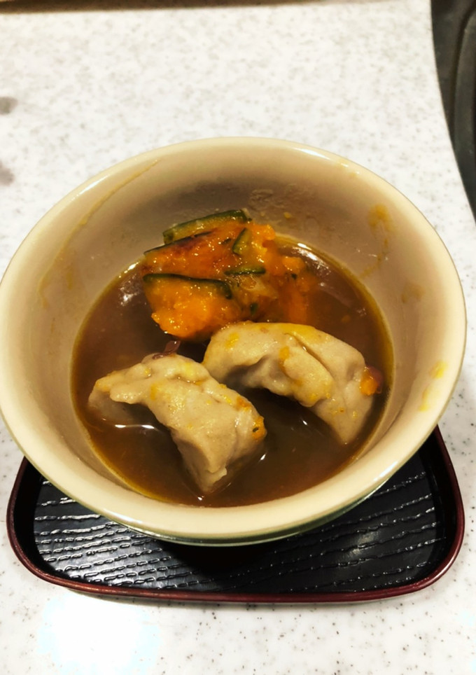 冬至のかぼちゃ団子と蕎麦がきのぜんざい-レシピのメイン写真