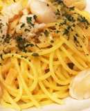 ホタテの風味抜群！オイルパスタ