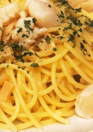ホタテの風味抜群！オイルパスタ-レシピのメイン写真