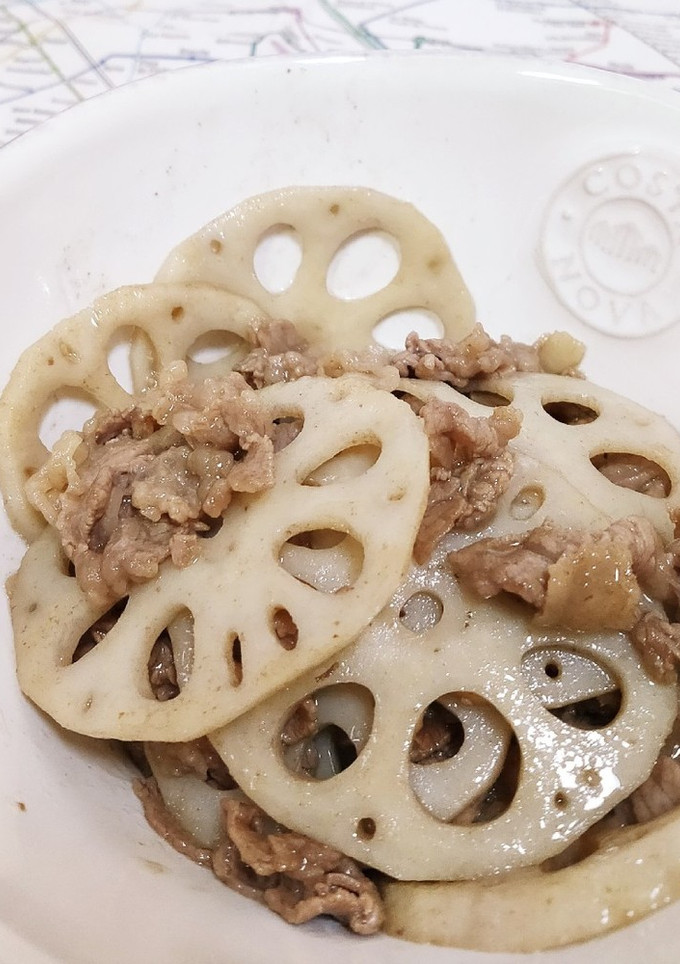 シャキシャキ蓮根と牛肉の甘辛炒め-レシピのメイン写真