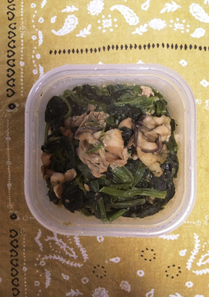 牡蠣とほうれん草の中華風炒め-レシピのメイン写真