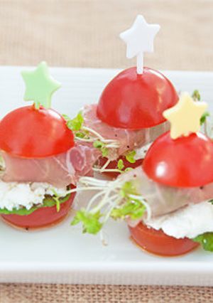 生ハムスプラウトとトマトのピンチョス-レシピのメイン写真