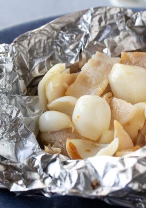 ゆりねとベーコンのホイル焼き-レシピのメイン写真