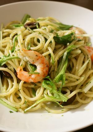 大葉のジュノベーゼ　エビのパスタ-レシピのメイン写真