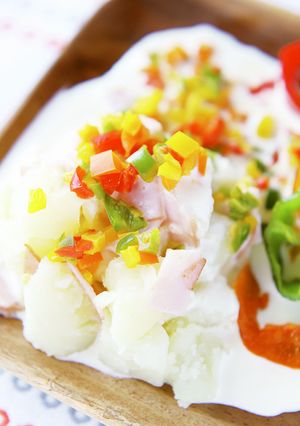 新じゃが綺麗なチーズ生クリームソースかけ-レシピのメイン写真