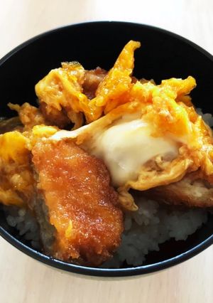 ひとくちヒレカツとじ(1人前)-レシピのメイン写真