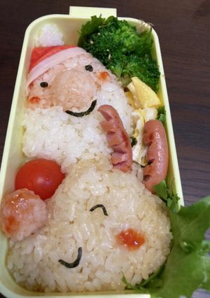 58キャラ弁　サンタクロース&トナカイ-レシピのメイン写真