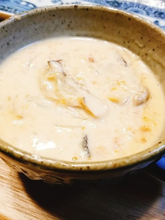 牡蠣と柿のクリームスープ-レシピのメイン写真