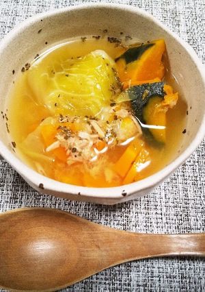 シーチキンと野菜のコンソメスープ-レシピのメイン写真