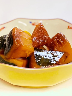 田舎風、かぼちゃの甘辛煮-レシピのメイン写真