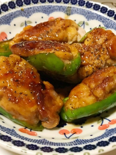豚こまで簡単!ピーマンの肉詰め-レシピのメイン写真