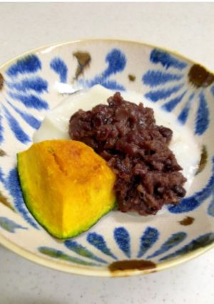 冬至♡粒あんで即席かぼちゃぜんざい　-レシピのメイン写真