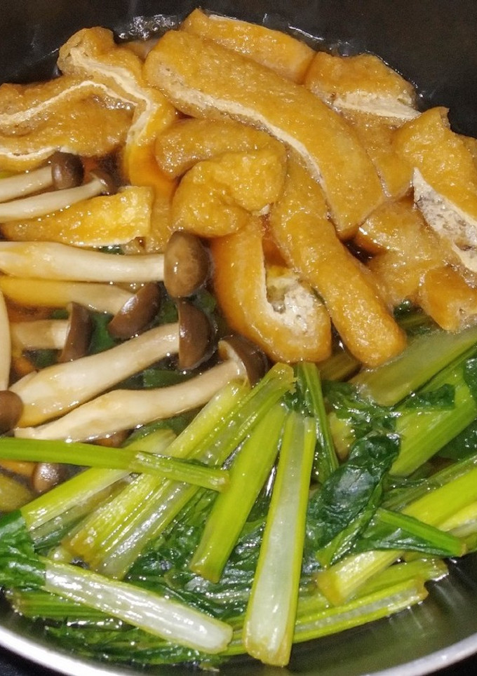 小松菜と油揚げの炊いたん-レシピのメイン写真