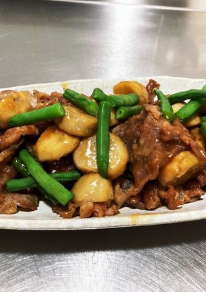 里芋と豚肉の甘辛照り焼き炒め-レシピのメイン写真