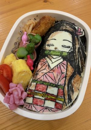 鬼滅　キャラ弁　オブアート弁　竈門ねずこ-レシピのメイン写真