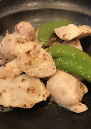 鶏とスナップエンドウのハニーマスタード炒-レシピのメイン写真