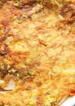小麦粉不使用！白菜チヂミ♪竹輪で旨味-レシピのメイン写真