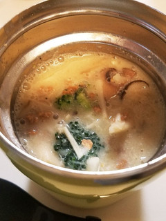 大豆ミンチ入り豆乳味噌スープ-レシピのメイン写真