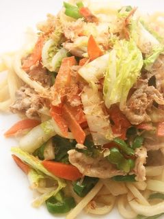 白菜甘〜い!白菜焼きうどん♪-レシピのメイン写真