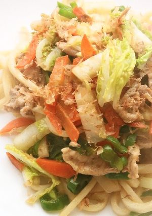 白菜甘〜い！白菜焼きうどん♪-レシピのメイン写真
