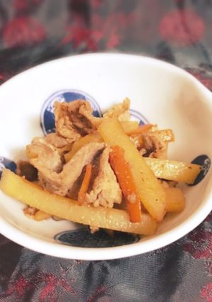 豚肉・じゃがいも・にんじんの炒め物-レシピのメイン写真