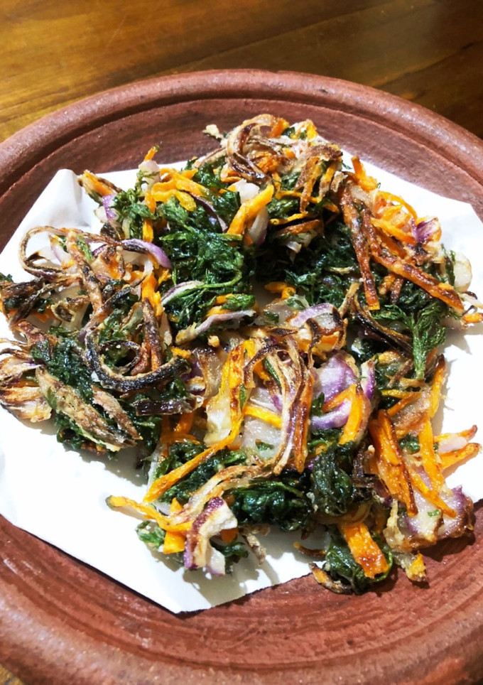 サクサク美味しい人参の葉のかき揚げ-レシピのメイン写真