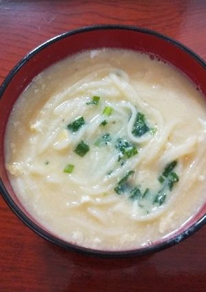 半田めんでにゅうめん＊かき玉味噌汁＊-レシピのメイン写真