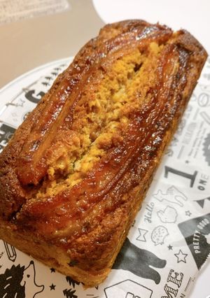 キャラメルバナナのマーブルパウンドケーキ-レシピのメイン写真