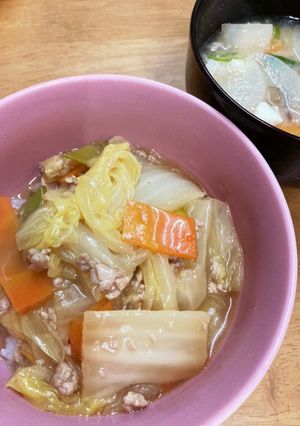 トローリ甘辛・白菜の挽き肉あんかけ-レシピのメイン写真