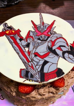 仮面ライダーセイバー☆ドラゴニックケーキ-レシピのメイン写真