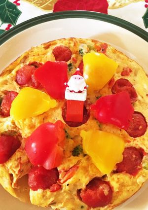 スパニッシュオムレツ　クリスマスベル-レシピのメイン写真