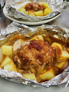 じゃがいもと玉ねぎ入り包み焼きハンバーグ-レシピのメイン写真