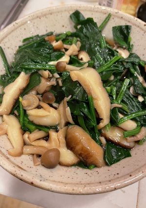母のほうれん草ときのこの煮浸し-レシピのメイン写真