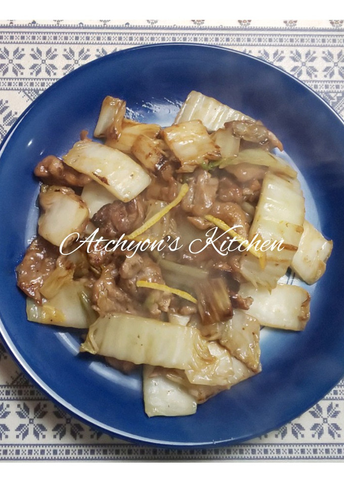 簡単！豚肉と白菜の柚子風味炒め-レシピのメイン写真