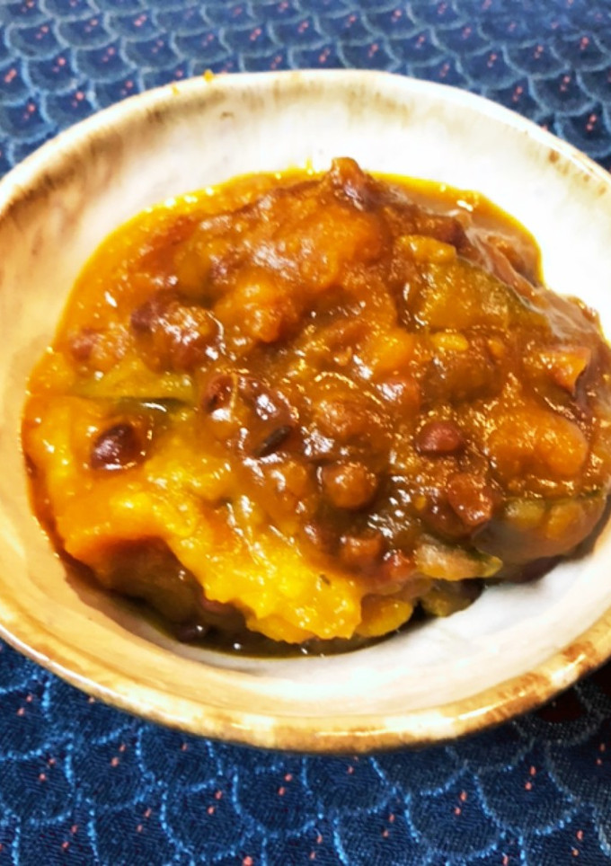 超簡単10分調理かぼちゃと小豆のいとこ煮-レシピのメイン写真