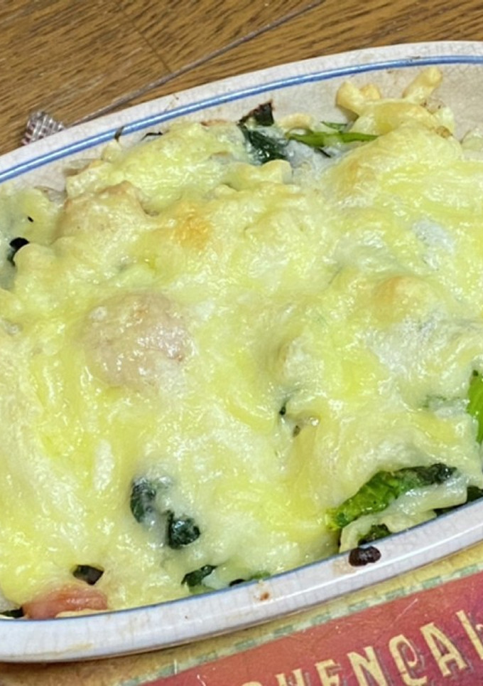 ほうれん草とソーセージでご飯のチーズ焼き-レシピのメイン写真