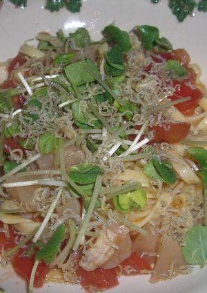 ほたてとトマトの冷製パスタ-レシピのメイン写真