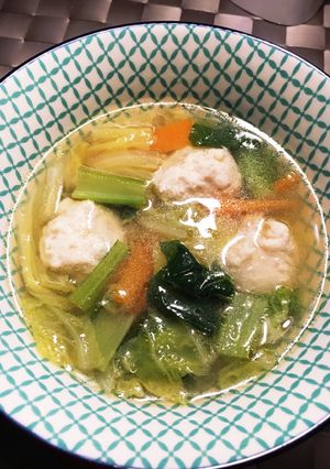 冷蔵庫にある野菜で肉団子スープ♪-レシピのメイン写真