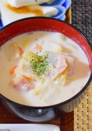 変わり種！根菜のミルク味噌スープ-レシピのメイン写真