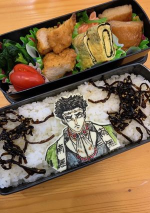鬼滅　キャラ弁　オブアート　悲鳴嶼行冥-レシピのメイン写真