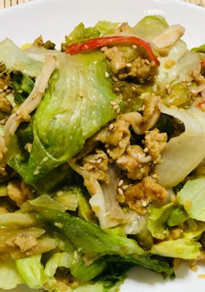 レタスとふわふわ卵のカニカマ中華炒め-レシピのメイン写真