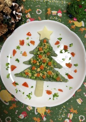 ★離乳食中期★クリスマスプレート♪-レシピのメイン写真