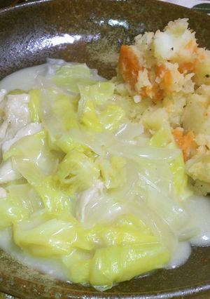鶏肉のホワイトソース☆人参ポテト添え-レシピのメイン写真