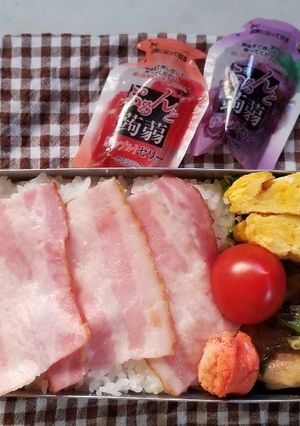 焼き鳥とベーコン弁当(12.23)-レシピのメイン写真