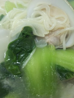 簡単中華・蛤と青梗菜の煮込み麺-レシピのメイン写真
