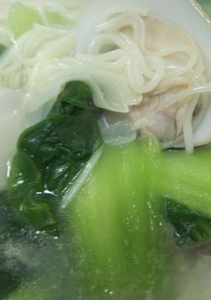 簡単中華・蛤と青梗菜の煮込み麺-レシピのメイン写真