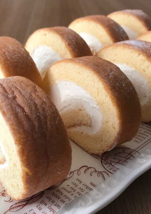 外巻きロールケーキ♡-レシピのメイン写真