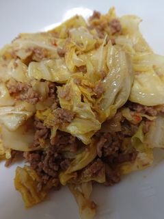 肉みそと、キャベツの炒め物-レシピのメイン写真