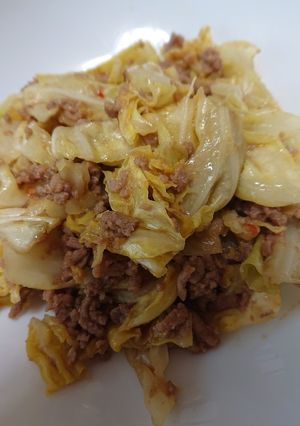 肉みそと、キャベツの炒め物-レシピのメイン写真